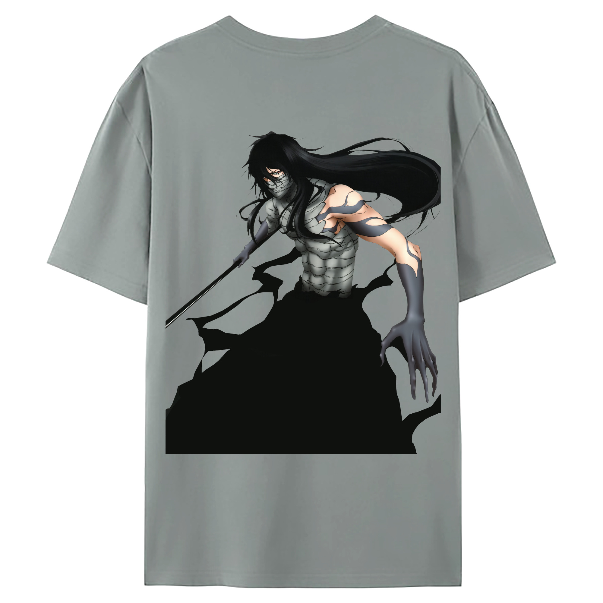 （画像用） ブリーチ 黒崎一護（くろさき いちご）BLEACH Kurosaki Ichigo 綿100％ メンズ半袖Tシャツ（バックプリント） 通気性